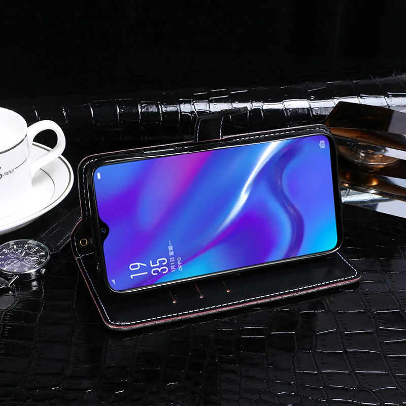 Для Oppo R17 Neo CPH1893 Чехол-бумажник из искусственной кожи с крокодиловым лицевым