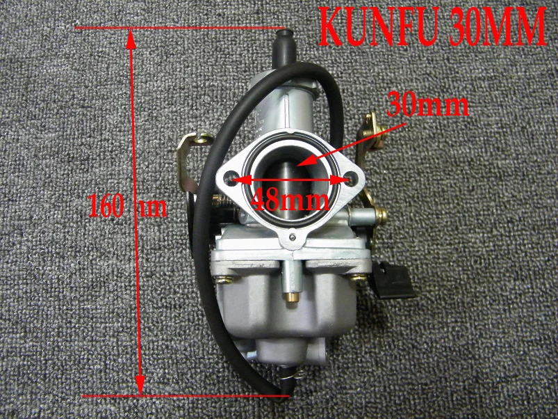 Карбюратор KUNFU 30 мм с ускоренным насосом 250cc мотоцикл 42 воздушный фильтр ATV