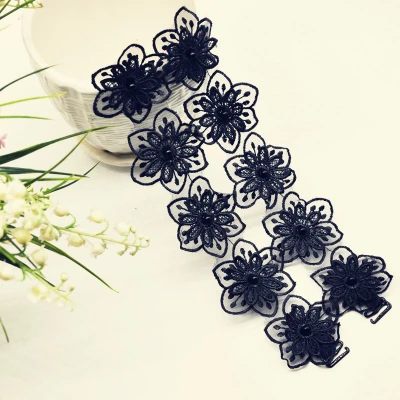 Black small flower Декоративная большая жемчужина-бабочка бюстгальтер сменные ремешки Нижнее белье Пояс женский бюстгальтер аксессуары плечевые кружевные ремни - Цвет: Black small flower