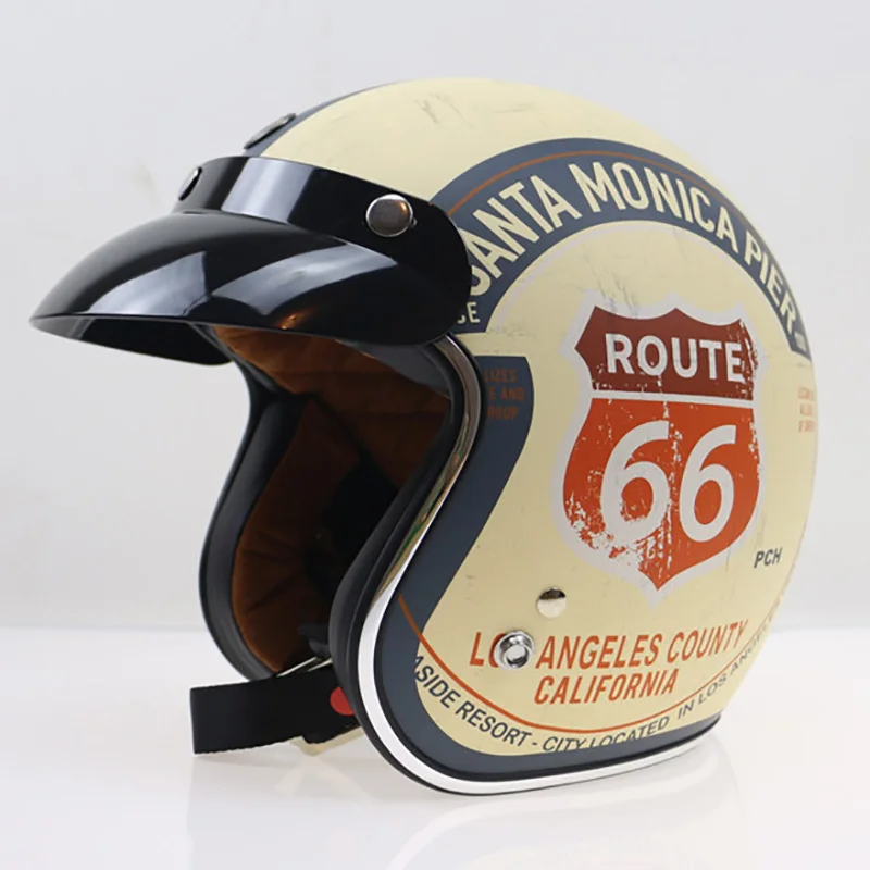 Новые винтажные шлемы TORC rcycle ретро велосипед-Чоппер шлем Casco moto capacete Route 66 для