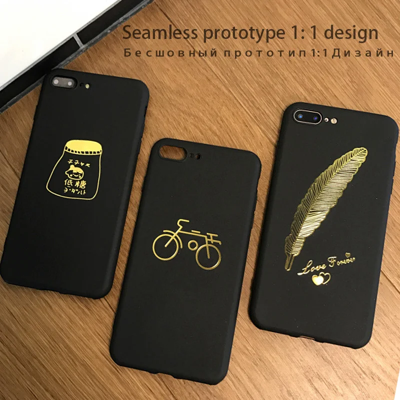 Luoyy fenjj матовый чехол с перьями для iPhone 6 6s Plus задняя крышка мягкий силиконовый из