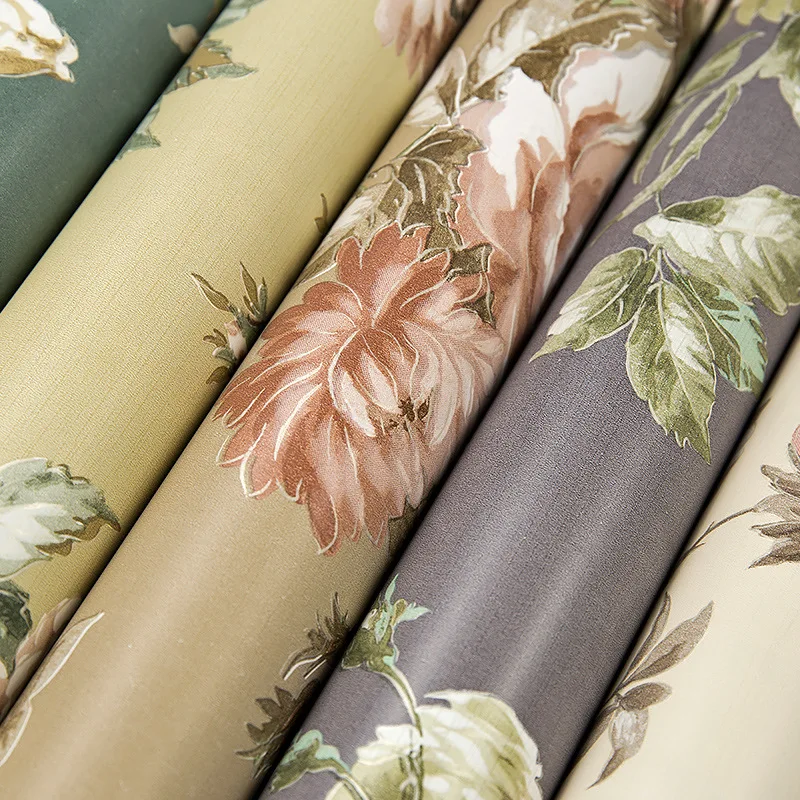 Beibehang Home decoration wallpaper pastoral flower style bedroom living room sofa restaurant TV background 3d roll | Обустройство