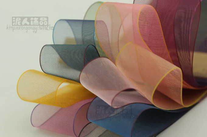 Высококачественная однотонная Снежная лента 25 мм атласная сделай сам ручная