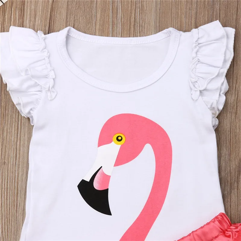 Emmababy Newborn Baby Girls Clothes Cute Swan Cartoon Tops T-Shirt +Tutu Skirt Bebe girl Clothing sets Outfits 1-5Y | Детская одежда и