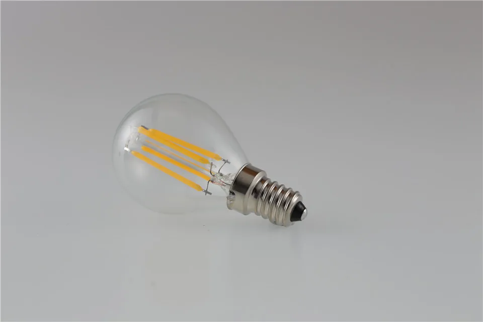 Светодиодная лампа E27 E14 2W 4W 6W 8W Винтаж Эдисон лампы A60 ST64 C35 G45 G95 G125 AC220V прозрачный Стекло нити светильник в стиле ретро лампы