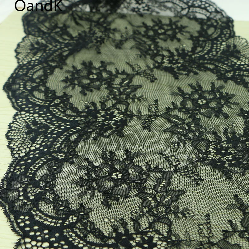 1 ярд 19 см эластичная пряжа с эластичной кружевной тканью сделай сам|black lace|lace