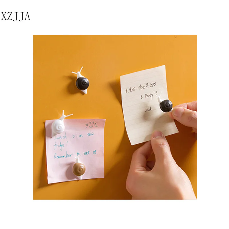 XZJJA 5 шт./компл. 3D мультяшная Улитка магниты на холодильник кухонные сообщения