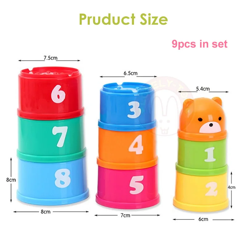 9 шт. детский игрушечный стакан в виде пирамиды|baby toys|educational baby toyseducation |