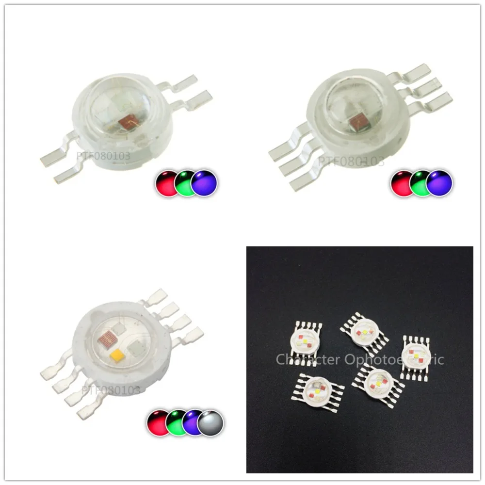 10 шт. RGBW (RGB + W Y UV) 6 Вт 9 12 15 21 Светодиодная лампа эмиттерные диоды для сценического