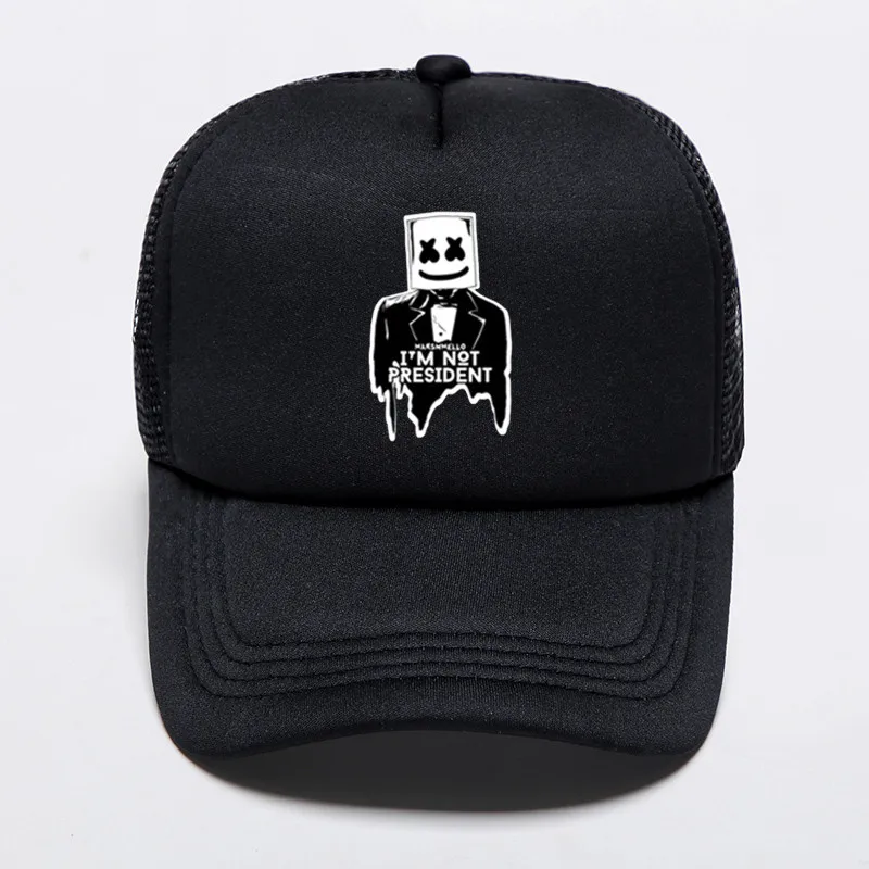 Color 6 Модная Рок-Группа DJ Marshmello Smiley Face бейсбольная Кепка унисекс для взрослых хип-хоп бейсболка сетчатая Кепка для активного летнего спорта шляпа - Цвет: Color 6