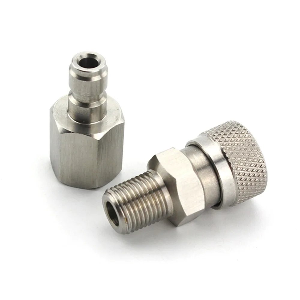 PCP Airforce Paintball 1/8NPT Male Quick Disconnect Stainless Steel Female Plug Connector Coupling Air Fitting Sockets 2pcs/set | Спорт и
