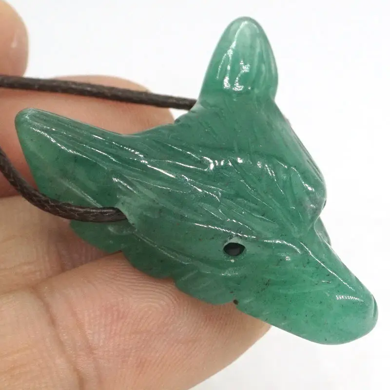 Подвеска в виде волчьей головы 1 4 дюйма подвеска зеленого авантюрина модное