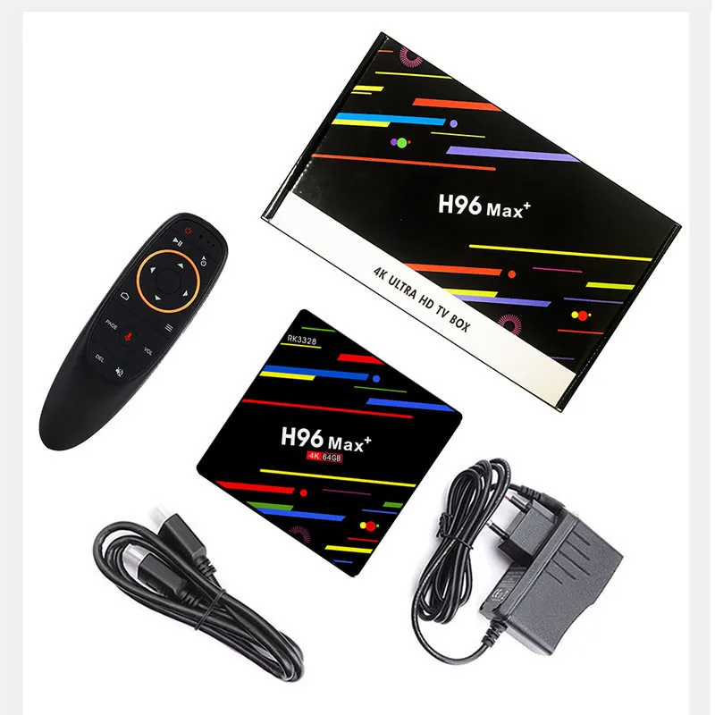 H96 MAX PLUS ТВ приставка RK3328 Smart 4K HD 4G 64G Android 8 1 четырехъядерный Google Голосовое
