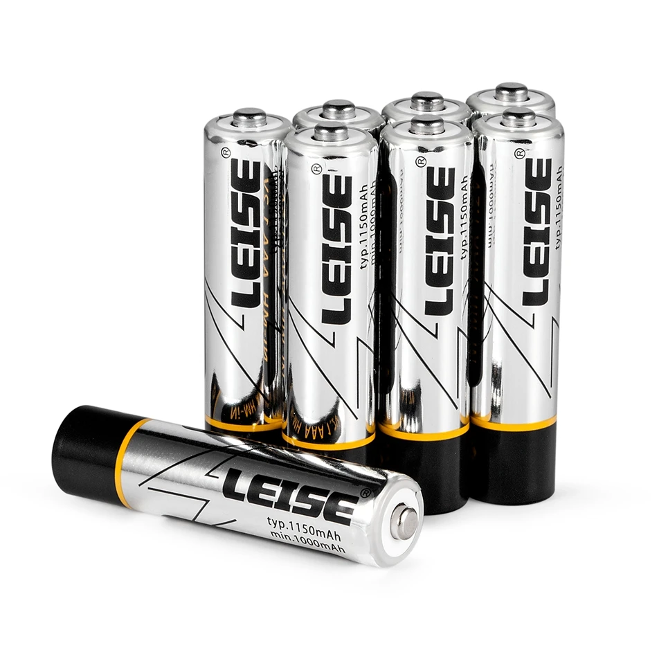 Leise AAA аккумуляторная батарея 1150 мАч 12 шт. Nimh aaa зеленая прочная для