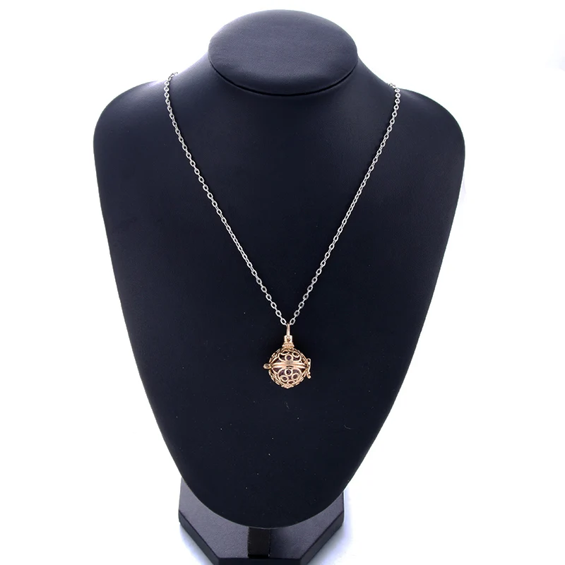 

Lava stone Pendant Perfume Essential Oil Diffuser Necklace cage Aromatherapy Pendants Perfume Women Charm Air Fresher Necklace