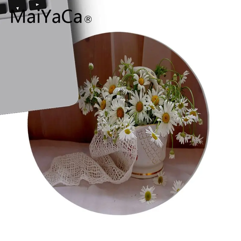 MaiYaCa Новый дизайн маленькая Маргаритка резиновая мышь прочная настольная