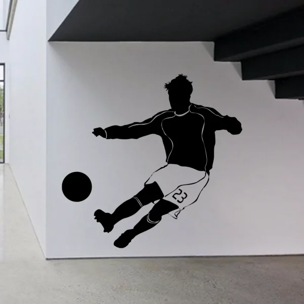 

Football Soccer Star Catch The Ball Sketch Fashion Wall Sticker Bedroom Wallpaper Wall Decal Wedding Decor Room Decor