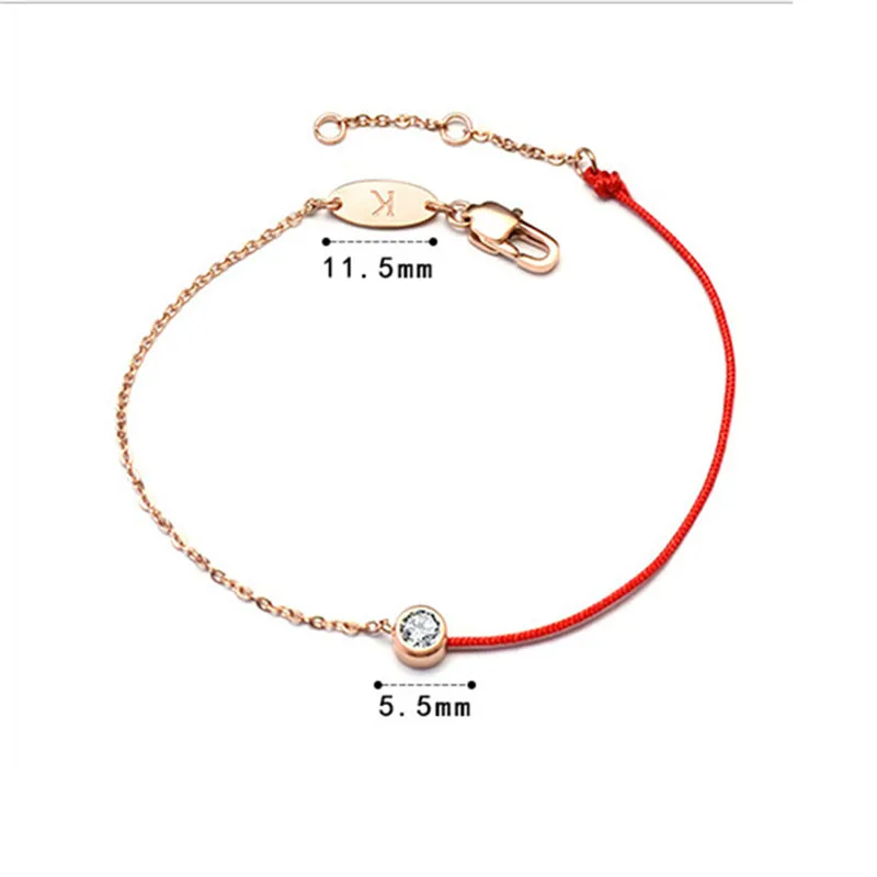 Женские браслеты с красной нитью GS красная веревочная цепь из нержавеющей стали