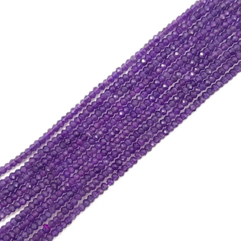 Природный камень хорошие аметисты 2x3 мм граненая форма Абака Сделай Сам