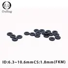 10 шт., уплотнительные кольца из флюоровой резины, толщина 1,8 мм, ID6.37,17,57,6588.599.251010.6 мм