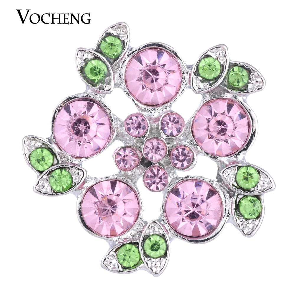

10PCS/Lot Wholesale Vocheng 18mm Bling Flower Ginger Snap Jewelry Vn-1041*20