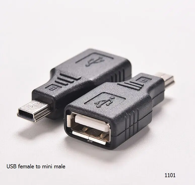 1 шт. черный F/M USB 2 0 A женский микро Конвертор Mini B 5 Pin штекер хост адаптер OTG