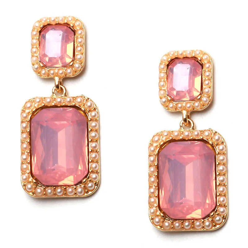 Очаровательный большой горный хрусталь Серьги-гвоздики для Для женщин