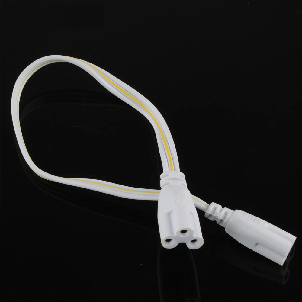 

3 pin LED Tube Connector T4 T5 Double-end Cable Wire 300mm/500mm ForT8 Led Lamp Lighting Connecting