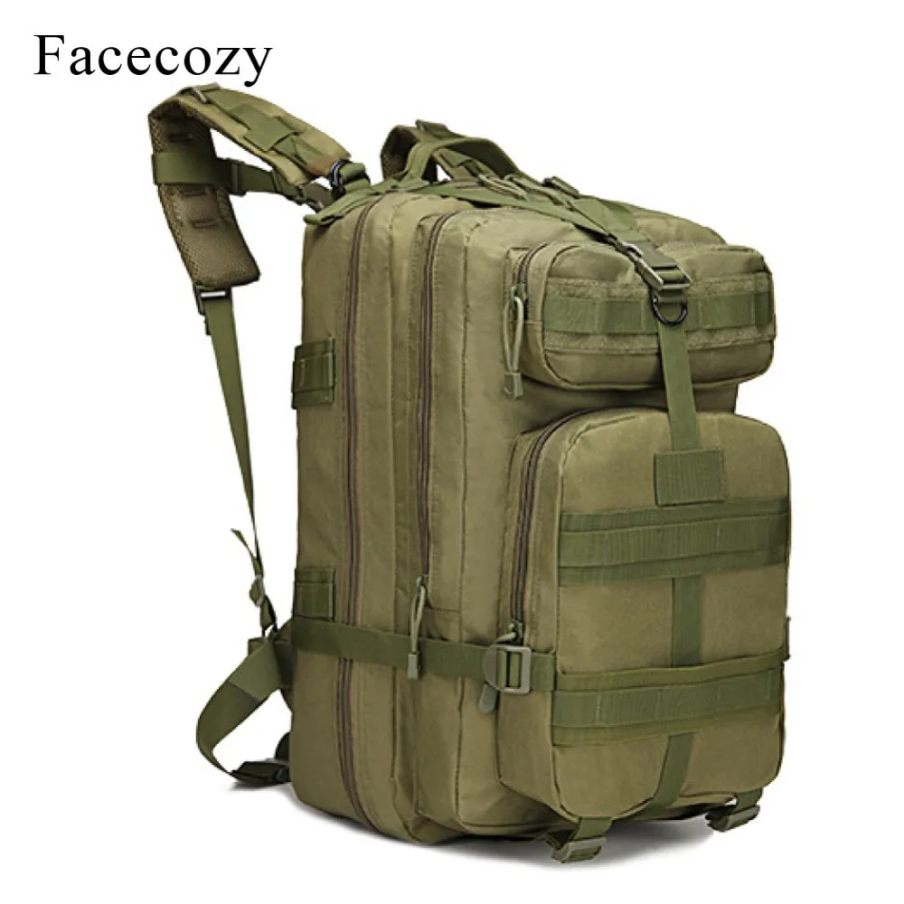 Facecozy Large Military Tactical Backpack Camouflage 1000D Nylon Camping Kit Bag 45L Waterproof Coating Outdoor Sports Rucksack | Спорт и