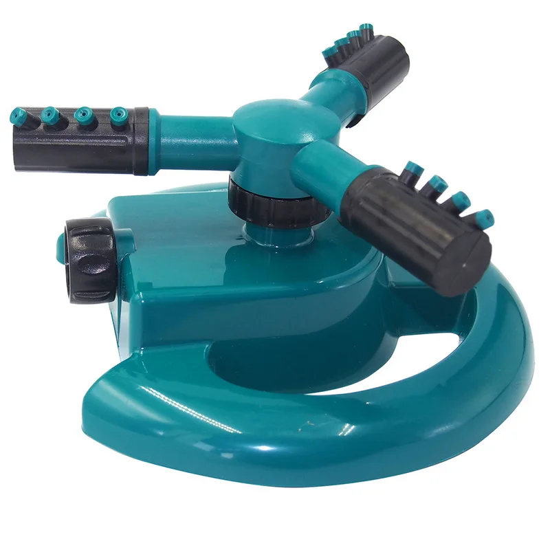 1PCs 3 Nozzle Plastic 360 Degree Automatic Rotation Big Fork Sprinkler Garden Irrigation Watering Gardening | Дом и сад