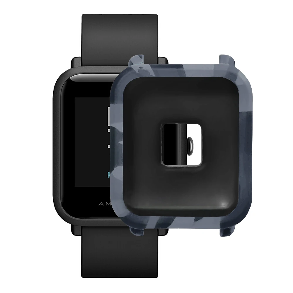 Чехол FIFATA для Huami Amazfit Bip Youth Watch с узором из мягкого ТПУ, защитный чехол, камуфляжный силиконовый защитный чехол