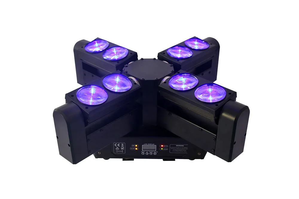 Imrex, новинка, 8*12 Вт, RGBW, 4в1, светодиодный, бесконечное вращение, движущаяся головка, большое колесо ветра, 8 головок, вращающийся луч, светильник для DJ, дискотека, ночной клуб