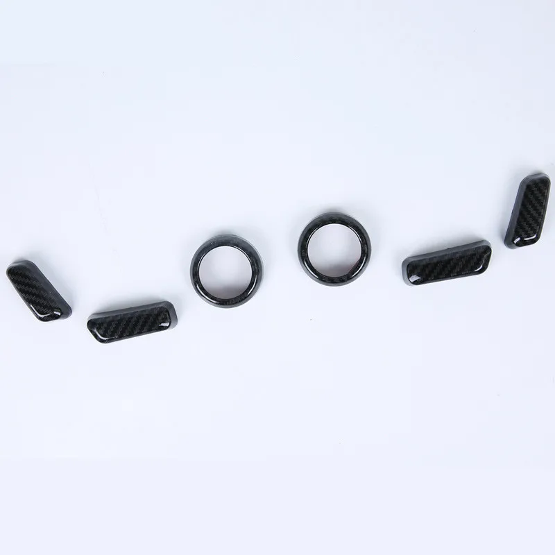 For Volvo XC60 2018 S90 Carbon Fibre Seat Adjustment Knob Trim Cover 6PCS Car Styling Accessories | Автомобили и мотоциклы