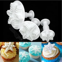 angrly 4pcs made with food grade plastic cookie cutter cake tool cake decorating silicone mold kitchen accessories christmas