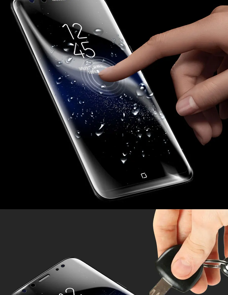 9D изогнутая мягкая пленка для samsung Galaxy S8 S9 Plus Note 8 9 S7 Edge A6 A8 Plus Защитная пленка для экрана чехол