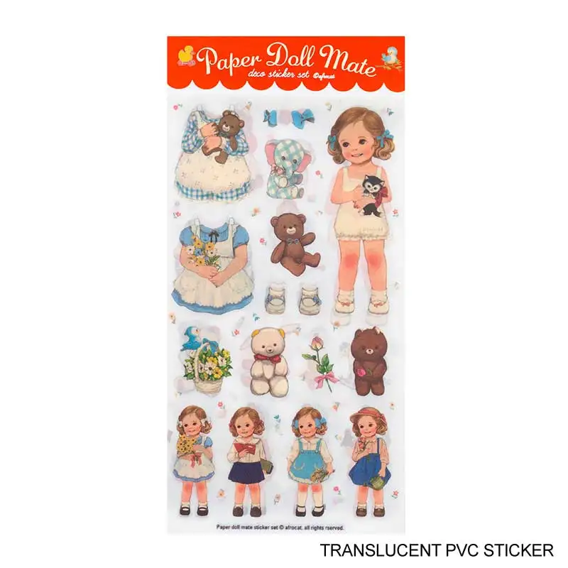 DollMate PVC Новинка милые Креативные Стикеры s ПВХ девушка Комбинации Бумага кукла Коврики деко Стикеры 6 шт./упак - Цвет: DollMate PVC