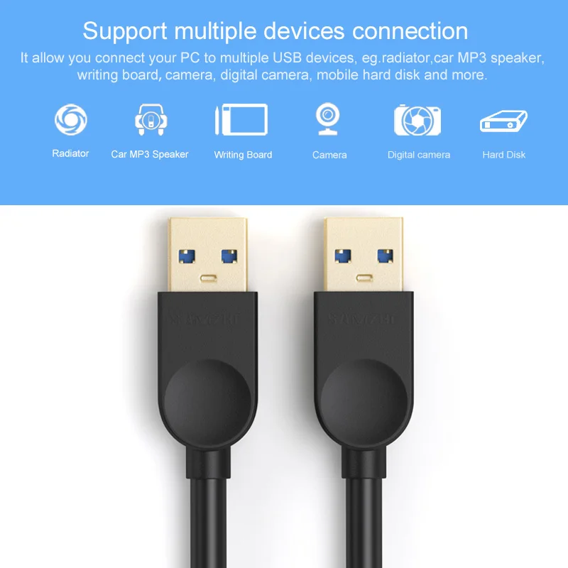 SAMZHE USB к 3 0 кабель Male USB3.0 удлинитель супер скорость для радиатора жесткого диска