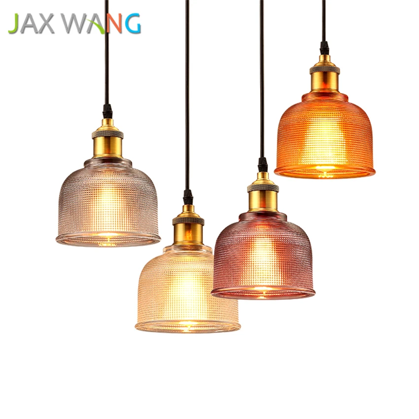 Современный простой красочный стеклянный подвесной светильник для кухни