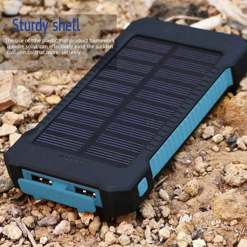 Внешний аккумулятор TOP Solar Power Bank 30000 мАч Внешнее зарядное устройство на солнечной