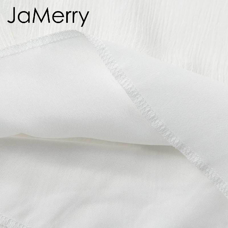 JaMerry винтажное Белое Женское мини платье с вышивкой летние выходные Пляж