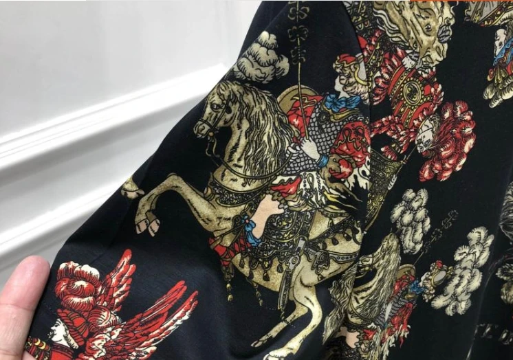 Весна 19ss новые модные футболки с цветочным принтом рыцарская Корона футболка для мужчин хлопок известный бренд одежда Топ Ретро