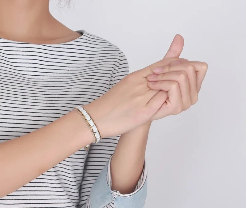 Женские браслеты из керамики и гематита CC магнитная повязка на руку титановой