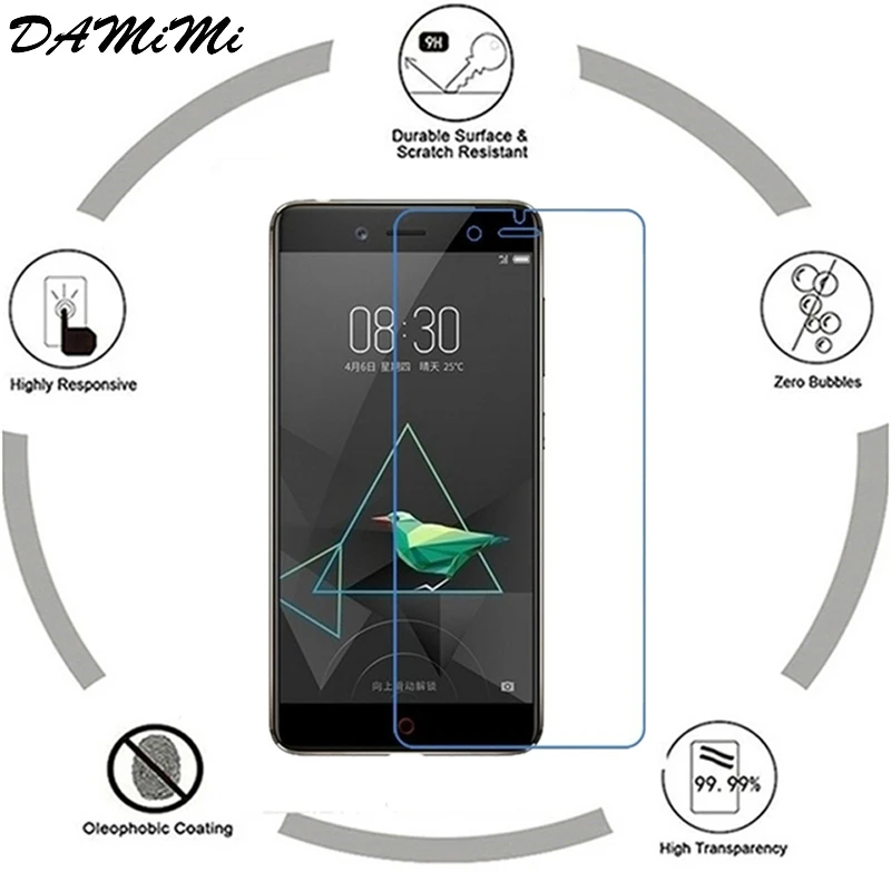 9 H 2.5D дуги края Круглый пограничной закаленное Экран Стекло для ZTE Нубия Z17 мини