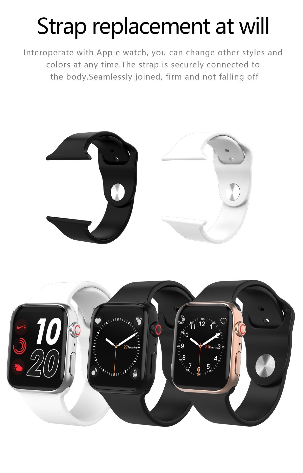 Smart Watch 4 1.54'' 32MB 128MB GPS Bluetooth Touch Screen Sport Smartwatch Message Push Wireless Charge PK Apple Watch