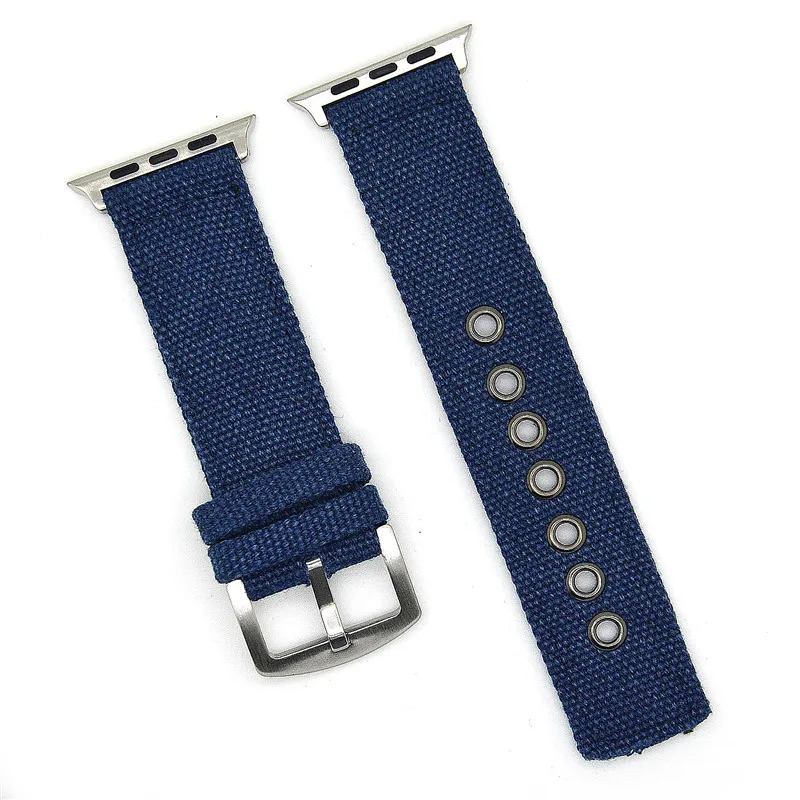 Midnight Blue YUKIRIN камуфляж наручные ремень полотно холста для Apple Watch Series 4 3 2 1 нейлоновый ремешок для iwatch мужской 44 мм 42 мм 40 мм 38 мм - Цвет ремешка: Midnight Blue
