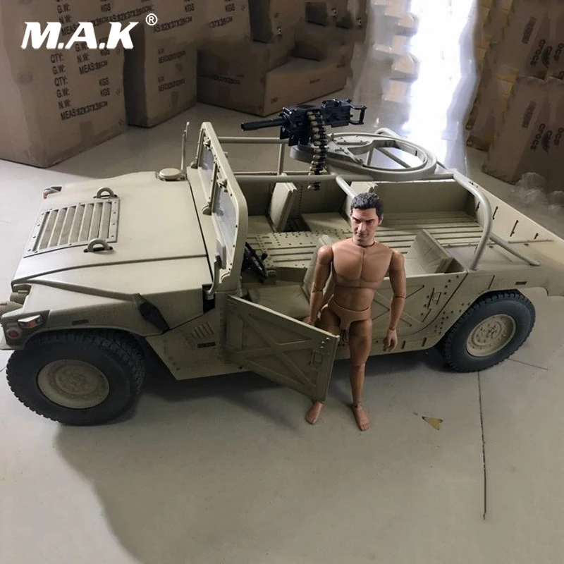 1/6 аксессуары для сцены, литые под давлением, песочный цвет, рисунок, Hummer, военный грузовик, модель автомобиля w, пистолет MK19 F 1", фигурка, куклы, игрушки