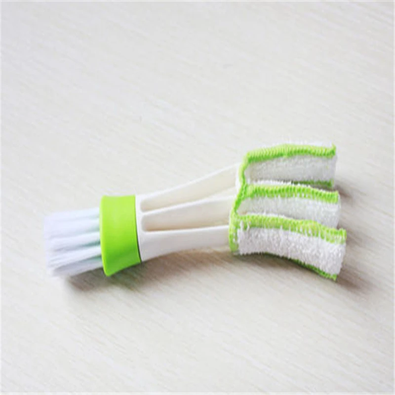 AICSRAD 1PC Double Ended Car Cleaning Brush Auto Air Conditioner Vent Computer Keyboard Blind Window Dust Cleaner Cars Care Tool |