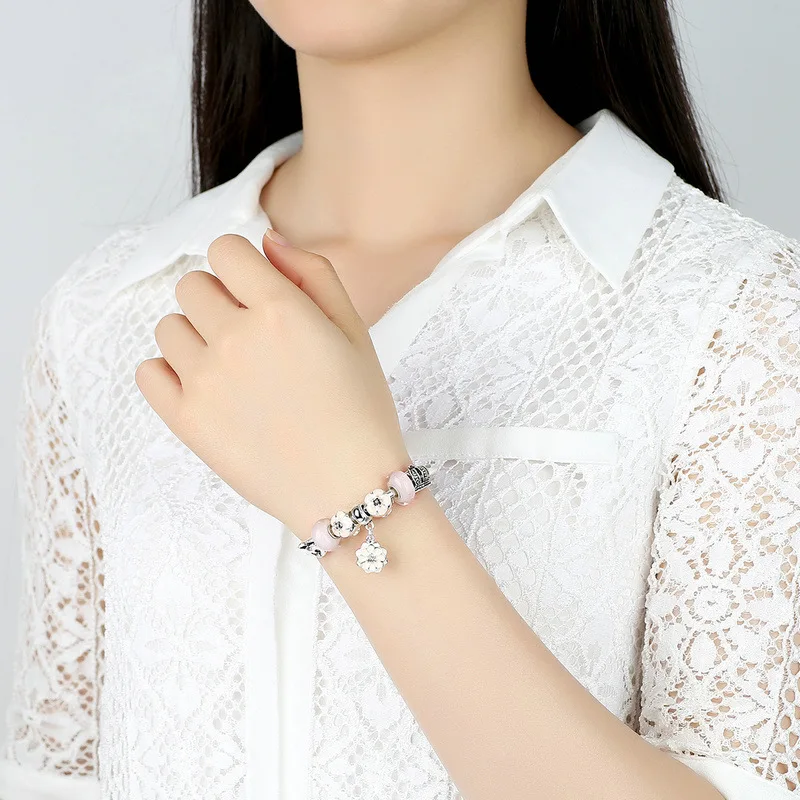 Оригинальные античные винтажные браслеты с AAA качеством посеребренные бусины