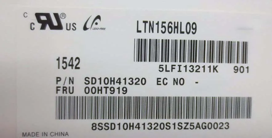 

LTN156HL09-901 для Lenovo Fru 00HT909 антибликовые 1920X1080 FHD LTN156HL09 IPS ЖК-экран матрица для ноутбука 15,6 Замена