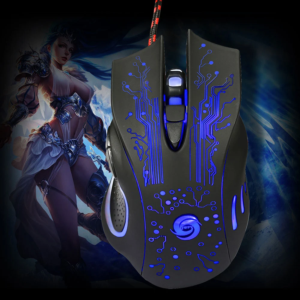 DPI 5500 6 кнопок мыши оптическая светодиодная Проводная игровая мышь USB